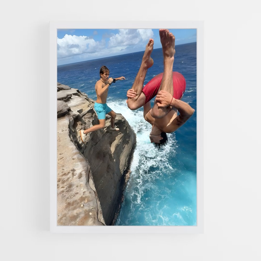 Poster Plongeon Extrême – affiche Plongeon de falaise (vue 3)